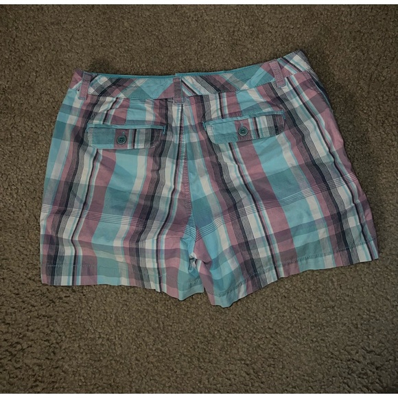 sonoma lifestyle blue & purple plaid shorts size 8 - Picture 5 of 6